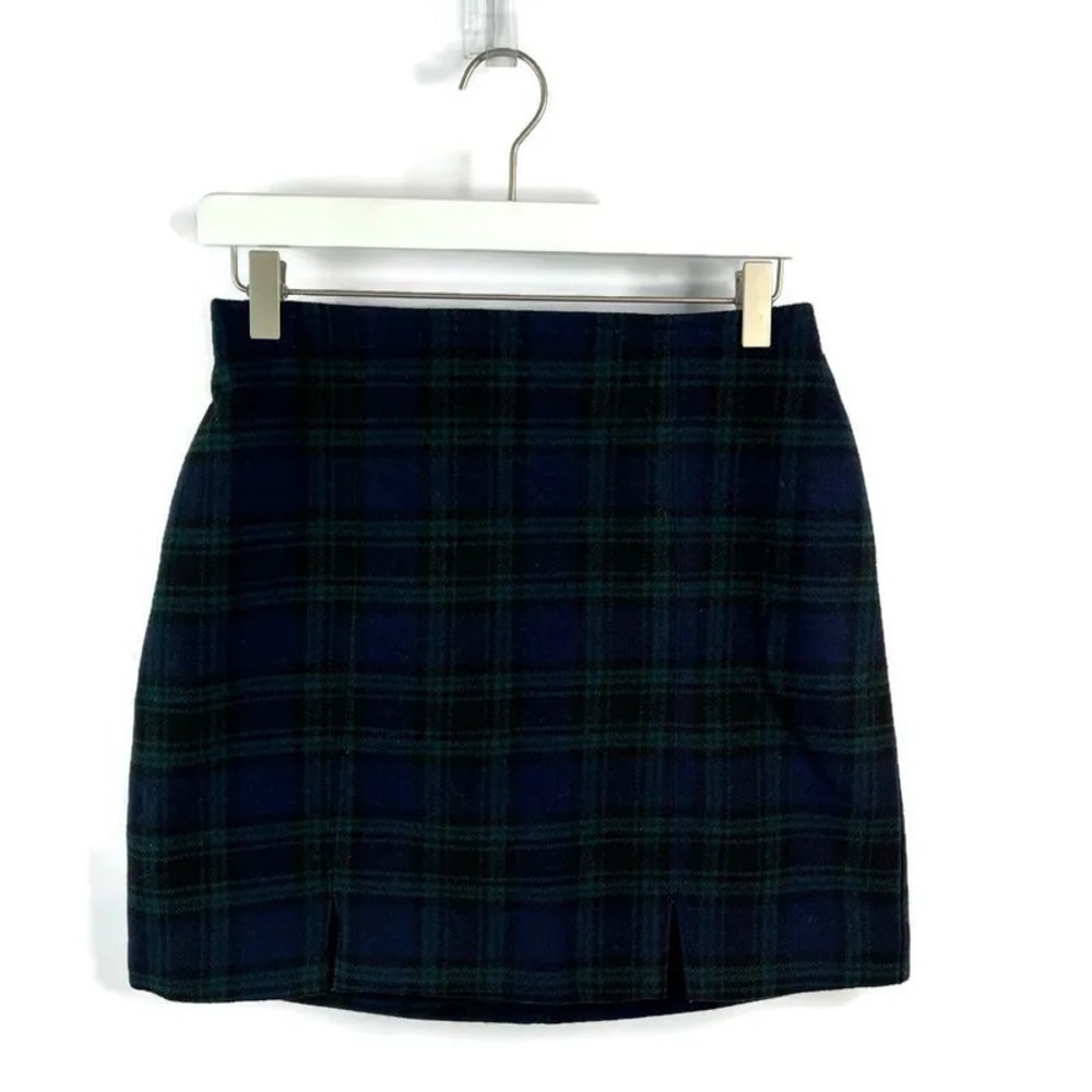Hollister Navy Blue Plaided Skirt